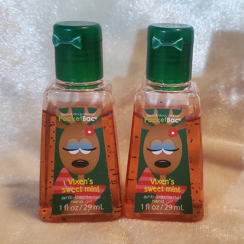 2 Bath & Body Works Vixen's Sweet Mint PocketBac Hand Gel Anti-Bact…